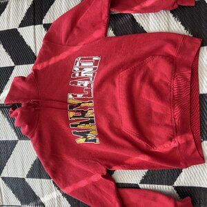 Red Maryland Hoodie Champion Size small